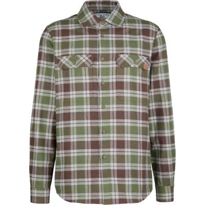 E9 Мъжка риза с копчета E9 Peppino Shirt - Brown / Green - размер L (033-2945-0214)