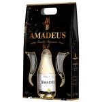 Amadeus Пенливо вино Подаръчен комплект с 2 чаши 0.75л