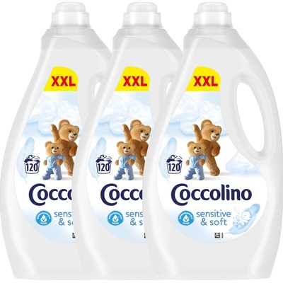 Coccolino Изплакващ концентрат Sensitive Pure 3x3000ml (8720181619861)