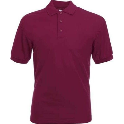 Fruit of the Loom pánská směsová polokošile vínová F502 Červená
