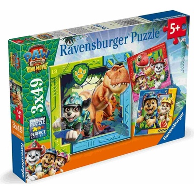 RAVENSBURGER Tlapková patrola Dinosaurie film 3x49 dielov