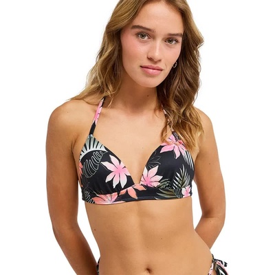 Roxy Paradise Fleur Molded Fixed Triangle bikini top - Black (Anthracite Paradise Fleur Swim)