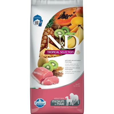 N&D Tropical Selection Dog Adult Medium & Maxi Ancestral Grain Pork 10 kg