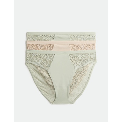 Marks & Spencer Високи бикини Body Soft, комплект 3 бр. Marks & Spencer зелен Marks & Spencer | Zelen | ЖЕНИ | 8