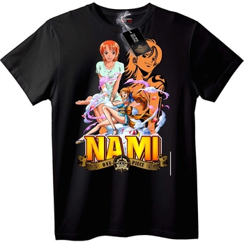 NOONEBRAND Тениска Nami One Piece аниме - 2XL, Black