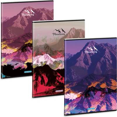 Ars Una Mountains 25 5489 Zošit A4 s extra sponami a kockovaným vzorom