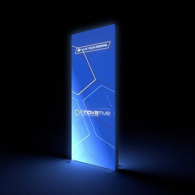 Jansen Display Svetelná stena Brightbox Pro Flex obojstranná 100 x 250 cm, 1000 x 2510 mm