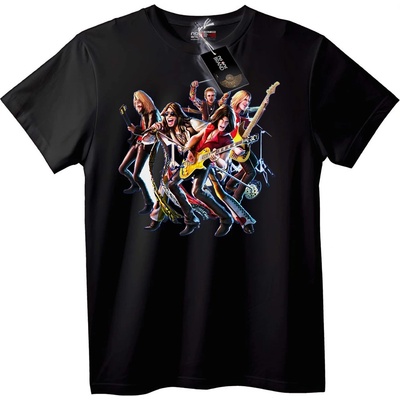 NOONEBRAND Тениска рок банда - XS, Black