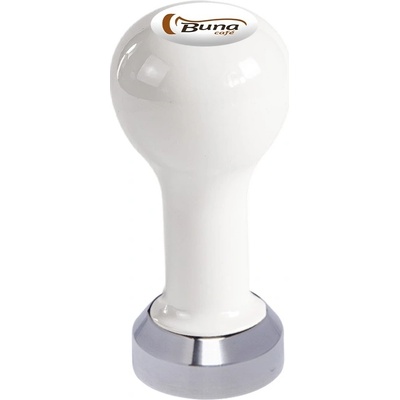 Buna Café Tamper kov bílý SP, nerez mat, plochý 41 mm