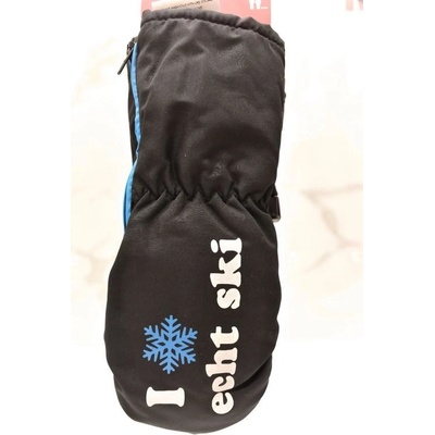 Echt Ski detské čierne bezpalcové rukavice