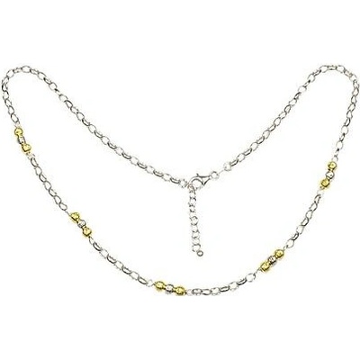 InfinitySilver Strieborný náhrdelník so zlátenými guľôčkami 33008543