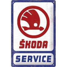 Postershop Plechová cedule: Skoda - Service - 20x30 cm