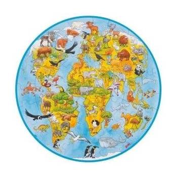 Goki Puzzle XXL world - round