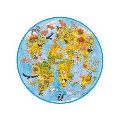 Goki Puzzle XXL world - round