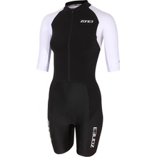Zone3 Ltd Women's Lava Long Distance Full Zip Short Sleeve Tri suit Black/White/Green