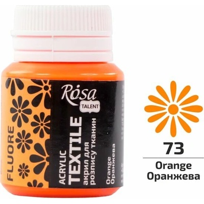 Akrylová farba na textil Roa Talent fluorescenčná 20 ml oranžová