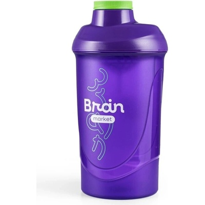 BrainMarket plastový shaker fialový 600 ml