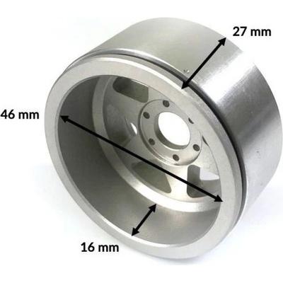 Absima Kovové Beadlock CNC disky Metsafil 1.9 Gear Black/Silver 2 ks