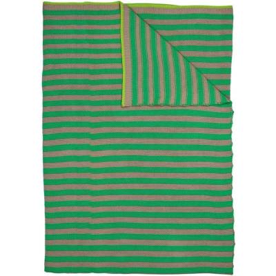 PIP Studio Přehoz bavlna Bonsoir Stripe zelená 130 x 170 321013