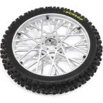 Losi Предно колело с гума Dunlop MX53, хромиран диск: PM-MX