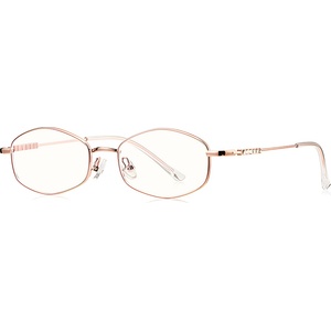 Techsuit Очила за компютър Techsuit Anti-Blue Light Glasses Reflex PC (LS501) - дамски, микро рамка - Розово злато (KF2364813)