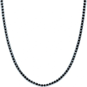 SAVICKI Тенис колие, бяло злато 585, черни диаманти 4.380ct 3.0mm 42cm