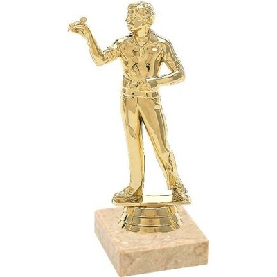 Šipkařská trofej Darteg figurka šipkař 15 cm zlatá