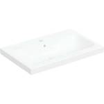 Geberit iCon - Умивалник за монтаж върху плот 75x48 см, с преливник, с отвор за смесител, матово бял 501.848. JT. 1 (501.848.JT.1)