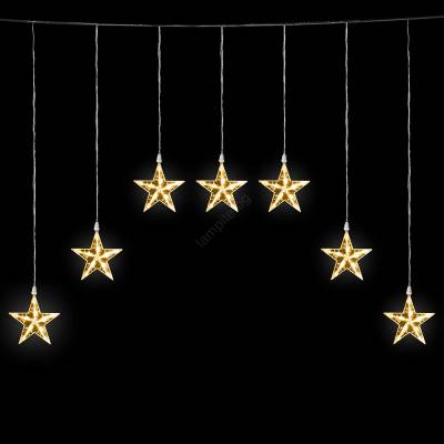 Aigostar - LED външна коледна гирлянда 70xLED/230V 1, 2x1m IP44 топла бяла звезди (AI2132)