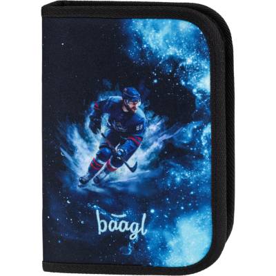 Baagl Училищен пенал едноетажен Хокей BAAGL | Cheren | Момчешки | UNI