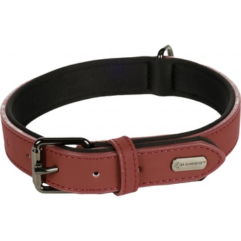 Flamingo Binti Kožený obojek s neoprenem