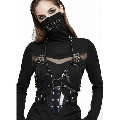 Devil Fashion Punk fantasy thick leather Čierna