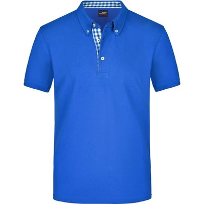 Daiber JN 964 / Мъжка поло риза с копчета - кралско синьо/кралско синьо/бяло M (020964j2302)