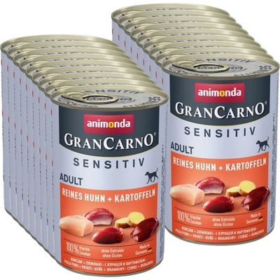 Animonda GranCarno Sensitiv Adult Dog kura a zemiaky 18 x 400 g