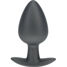 Ouch! Smooth Silicone Anal Plug Large Gunmetal silikonový anální kolík 9 x 4 cm