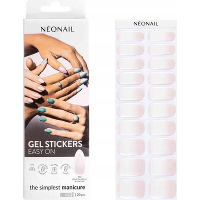 Hybridní lak v samolepce NEONAIL růžovo-bílý 7,20 ml na zdobení