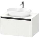 Duravit Ketho. 2 - Шкафче за умивалник с отвор 46x80x55 см, 1 чекмедже, матово бяло K24885018180000 (K24885018180000)