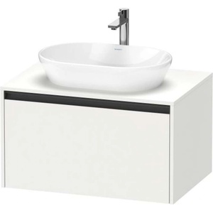 Duravit Ketho. 2 - Шкафче за умивалник с отвор 46x80x55 см, 1 чекмедже, матово бяло K24885018180000 (K24885018180000)