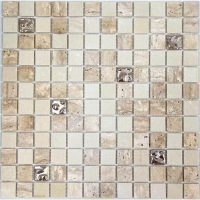 Mosavit Travert TRAVERTDROPMIX 30 x 30 cm mozaika mat lesk 1,000 m2