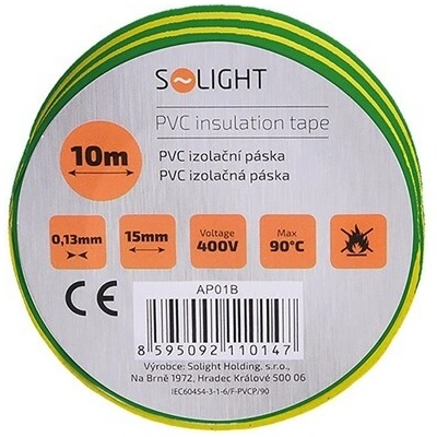 Solight Páska izolačná žlto-zelená AP01
