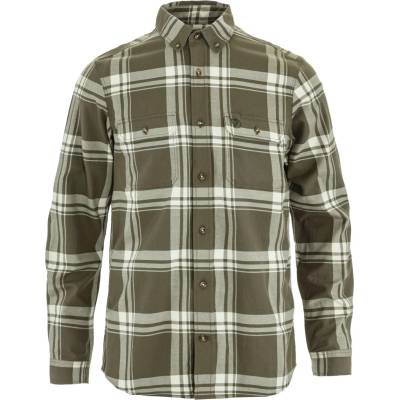 Fjällräven Мъжка риза с копчета Fjällräven Övik Lite Flannel Shirt - Laurel Green / Chalk White - размер M (033-3162-0212)