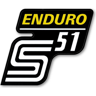 Nálepka schránky "ENDURO", ŽLTÁ (MZA) - Simson S51