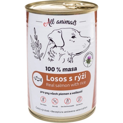All Animals DOG losos mletý s rýží 400 g