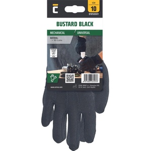 CERVA Ръкавици cerva bustard black с блистер / Памучни с pvc мишени - черни 9 (0105000199090bn)