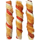 JUKO Snacks Tyč byvolí krútená 2 farebná obalená kuracím mäsom 12,5 cm 20 ks