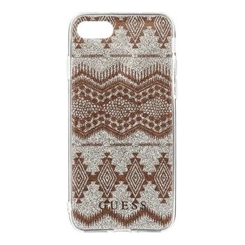 Púzdro Guess Ethnic Chic Tribal 3D TPU Taupe iPhone 7/8