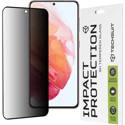 Techsuit Протектор за Samsung Galaxy S21 5G - 111D Privacy Full Glue - черен