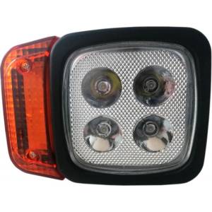  Десен LED Фар с Мигач, Подходящ за Трактор, Комбайн, Багер, Снегорин и др - 4 диода, 12W, 1000lm
