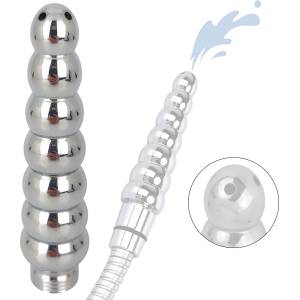SuperLove Gradual Beads Enema Shower Nozzle Silver