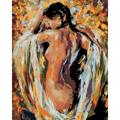zuty Malování podle čísel Polonahá žena v barvách 80 x 100 cm bez rámu a bez vypnutí plátna 8596530028741
